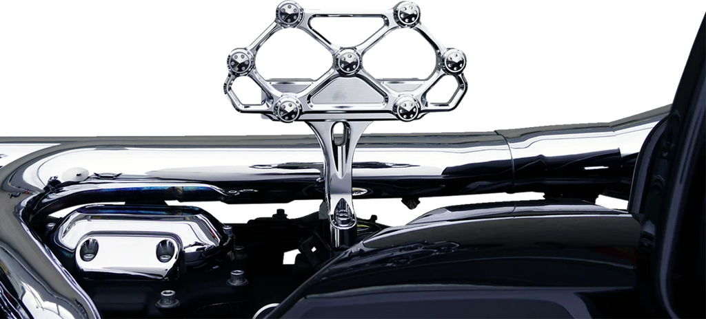 Arlen Ness Diamond Floorboards - Passenger - Chrome - Installation View