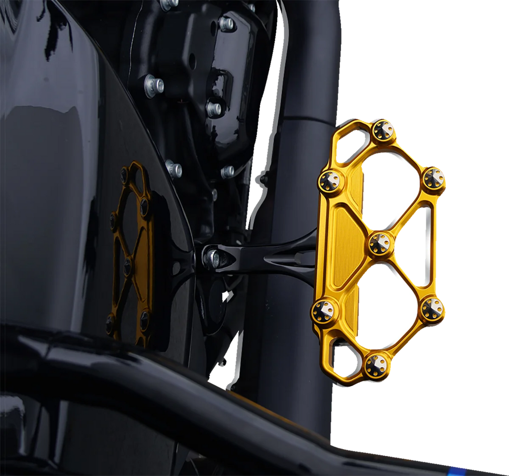 Arlen Ness Diamond Floorboards - Passenger - Gold - Additional View 5