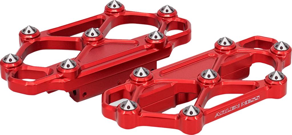 Arlen Ness Diamond Floorboards - Passenger - Red - Main Product View
