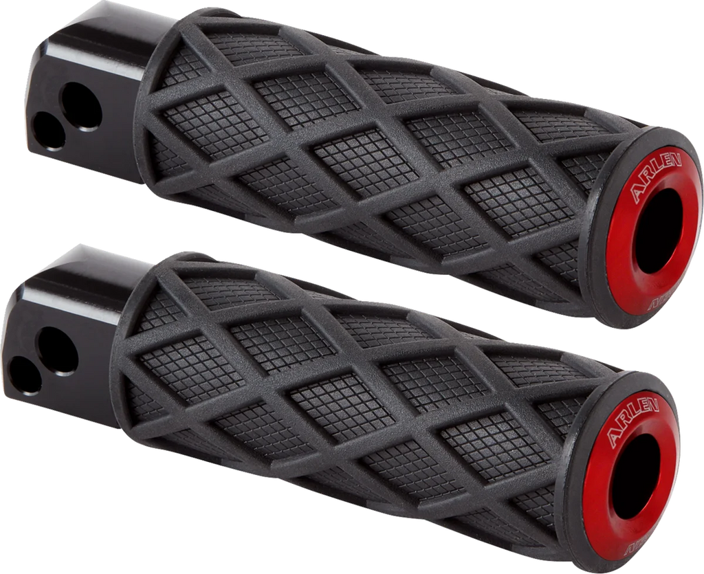 Arlen Ness Diamond Foot Pegs - Passenger - Red 400-060 - Main Product View