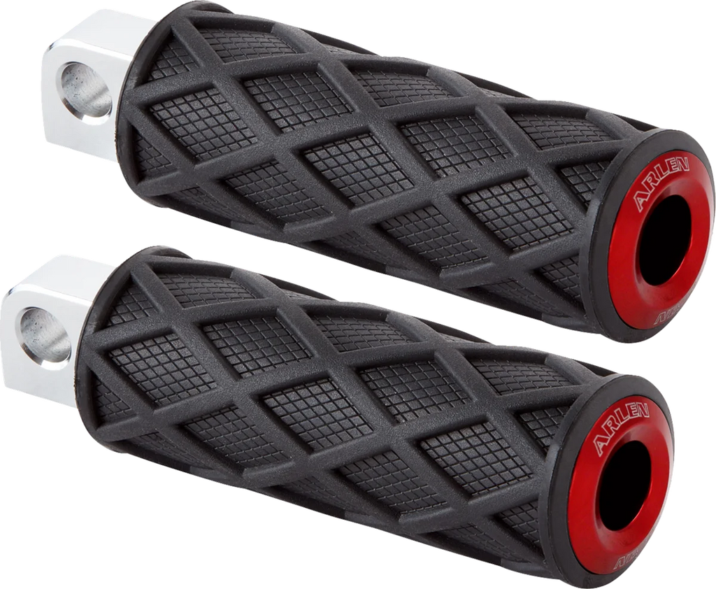 Arlen Ness Diamond Footpegs - Driver - Red 400-056 - Main Product View