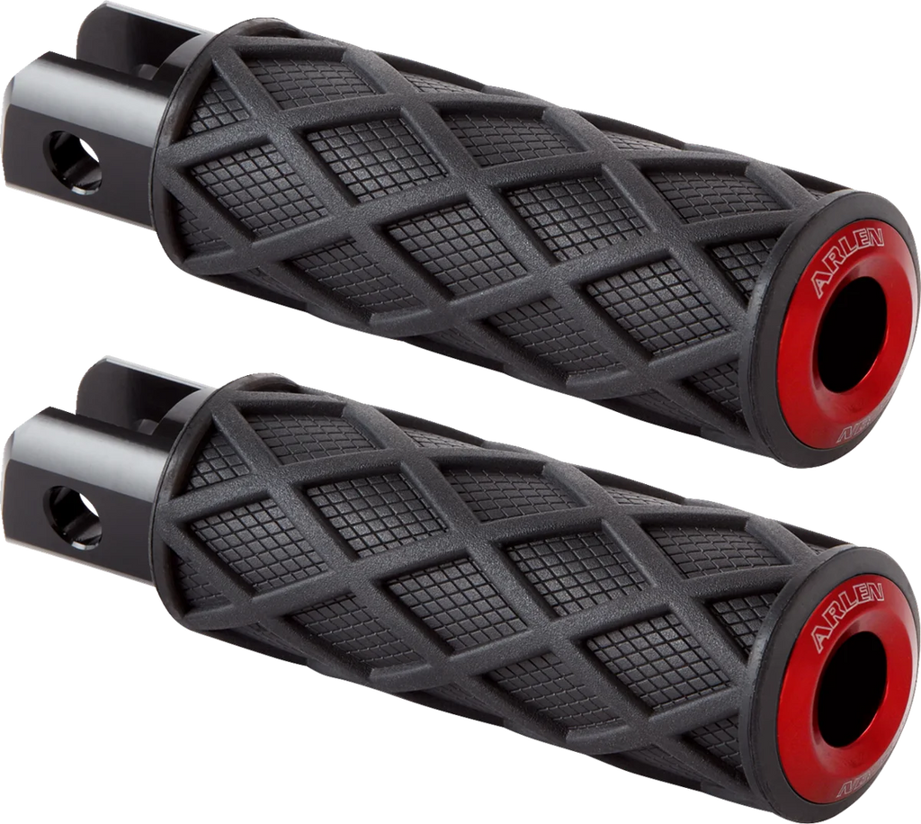 Arlen Ness Diamond Footpegs - Driver - Red 400-058 - Main Product View