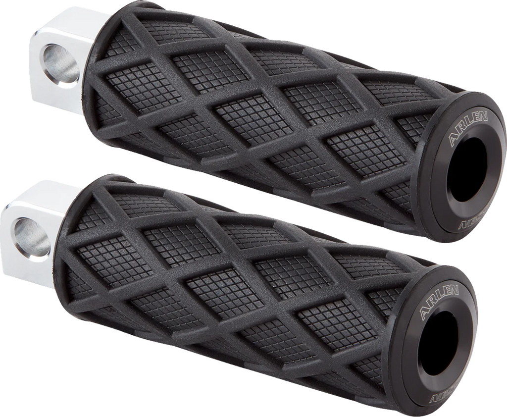 Arlen Ness Diamond Footpegs - Male Mount - Chrome 400-048 - Side View