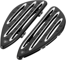 Load image into Gallery viewer, Arlen Ness Driver Floorboards - Deep Cut - Black 06-833 - Main Product View