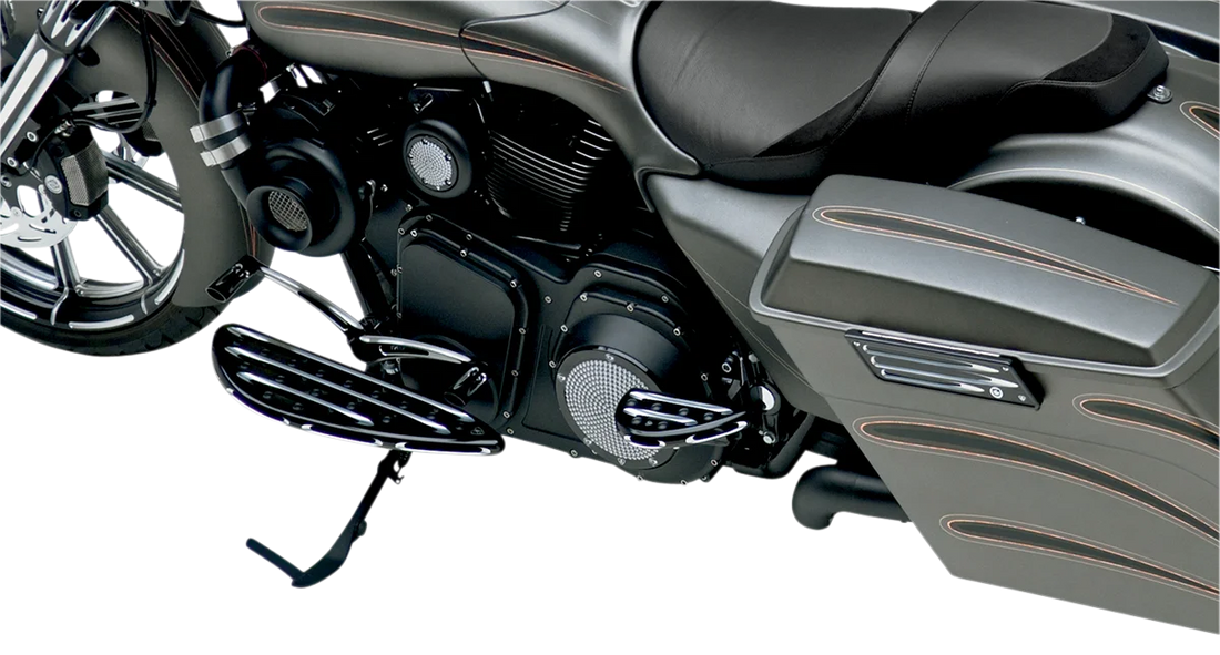 Arlen Ness Driver Floorboards - Deep Cut - Black 06-833 - Side View