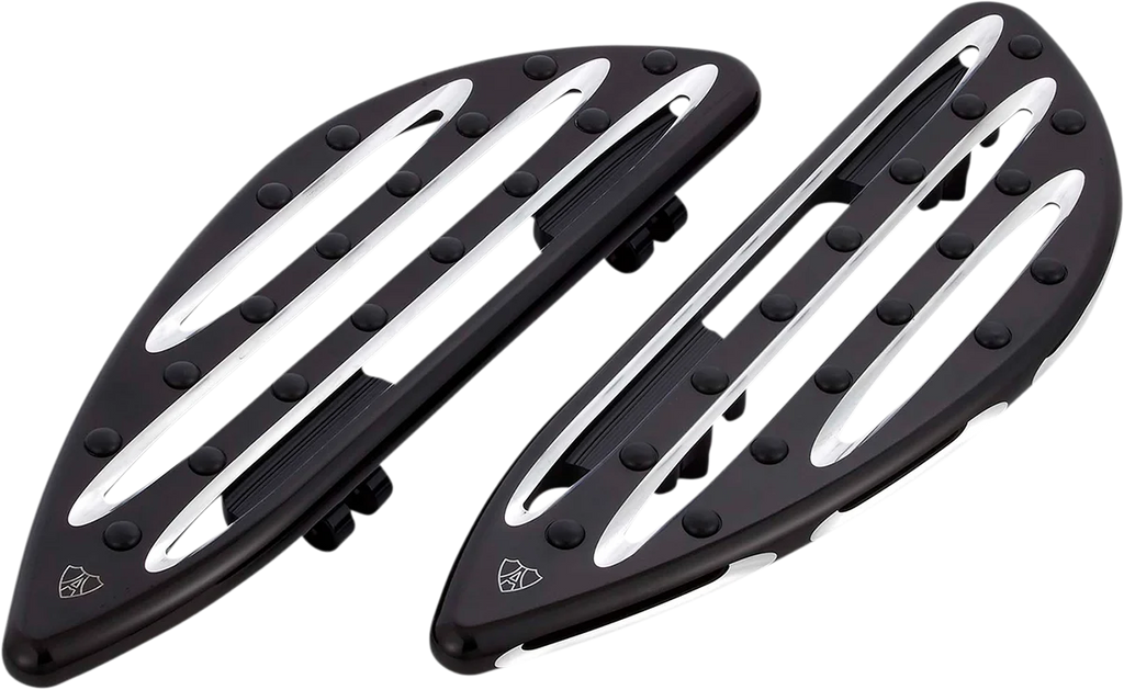 Arlen Ness Driver Floorboards - Deep Cut - Black 410-003 - Main Product View