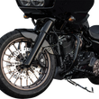 Load image into Gallery viewer, Arlen Ness Fat Tire Fork Boot Cover - Black Anodized - Smooth 20-042 - Side View