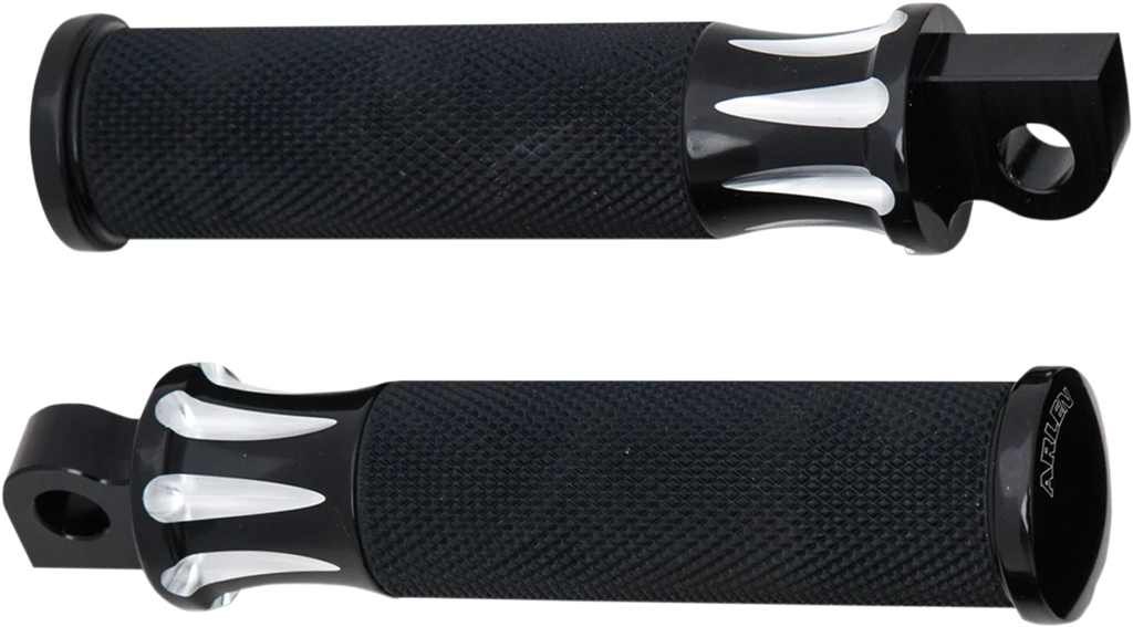Arlen Ness Footpegs - Deep Cut - Black 07-909 - Main Product View