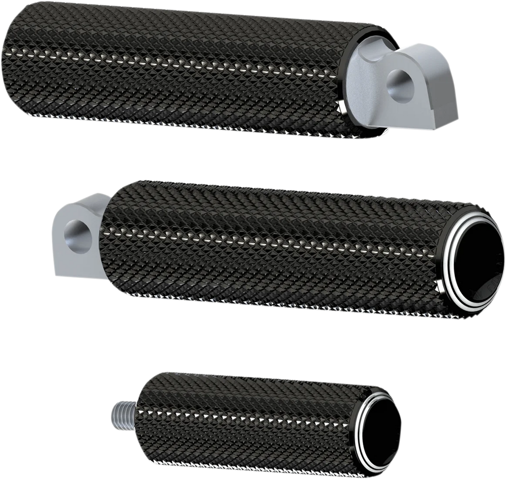 Arlen Ness Footpegs - Dual Ring - Black 07-934 - Main Product View