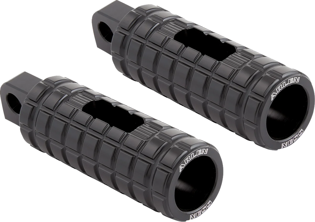 Arlen Ness Footpegs - Passenger - Black 400-038 - Side View