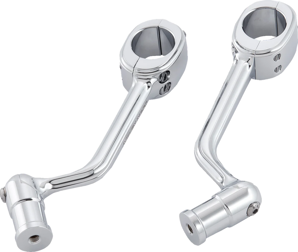 Arlen Ness Forged Highway Peg Mounts - Chrome 400-044 - Main Product View