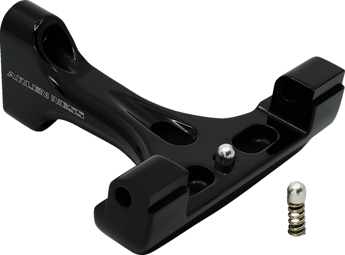 Arlen Ness Forged Passenger Floorboard Mounts - All Black 410-032 - Side View