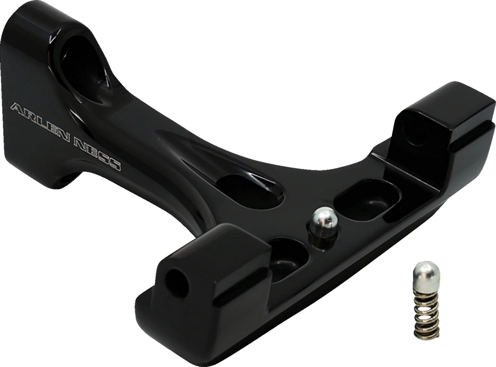 Arlen Ness Forged Passenger Floorboard Mounts - All Black 410-032 - Side View