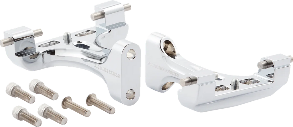 Arlen Ness Forged Passenger Floorboard Mounts - Chrome 410-034 - Main Product View