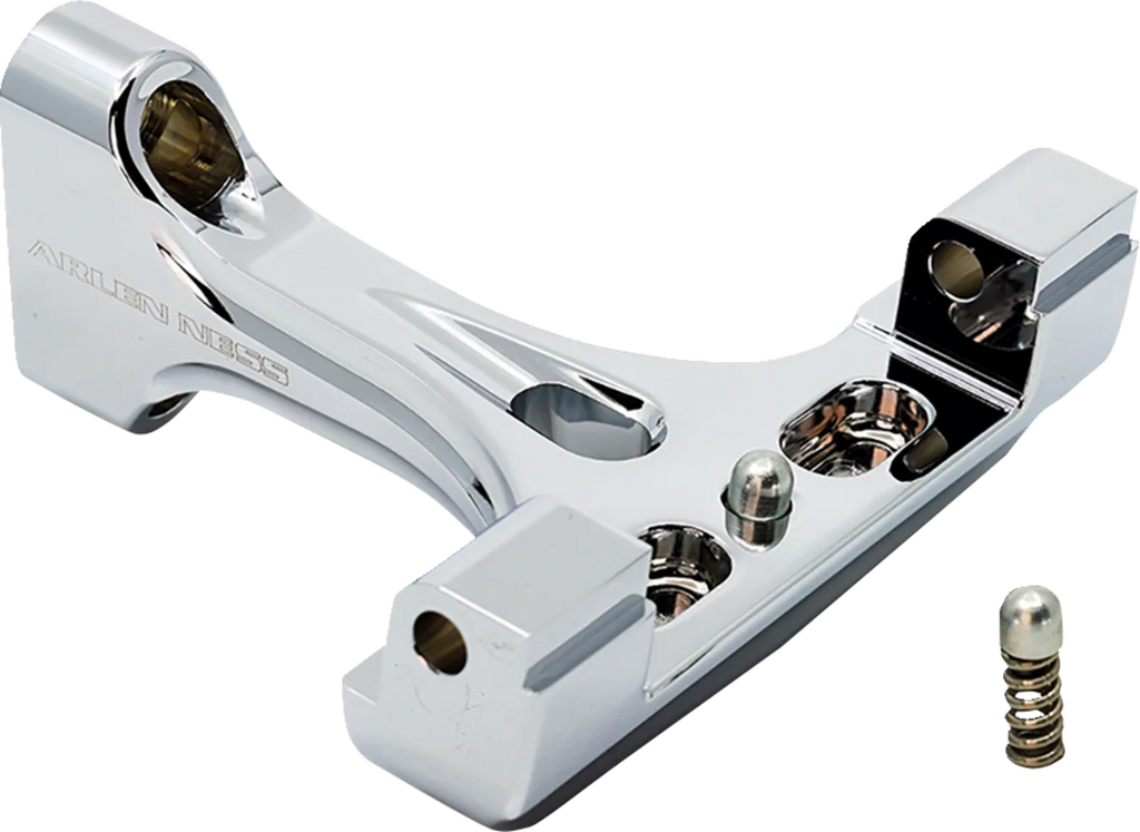 Arlen Ness Forged Passenger Floorboard Mounts - Chrome 410-034 - Side View