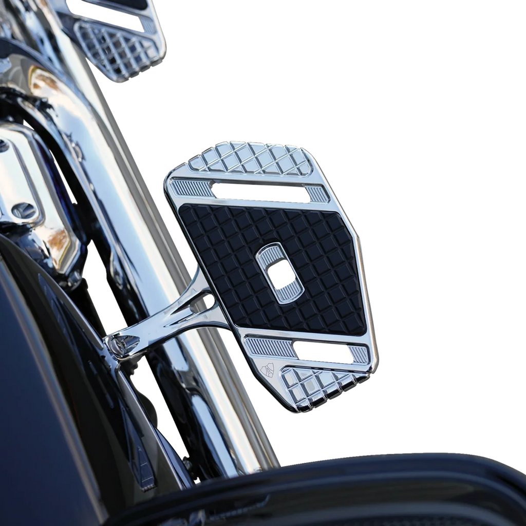 Arlen Ness Forged Passenger Floorboard Mounts - Chrome 410-034 - Back View