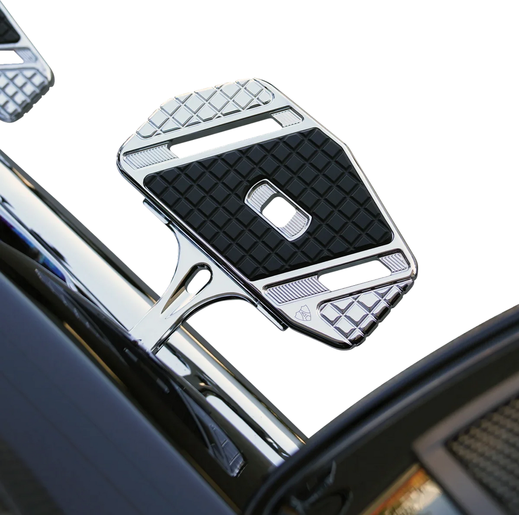Arlen Ness Forged Passenger Floorboard Mounts - Chrome 410-034 - Installation View