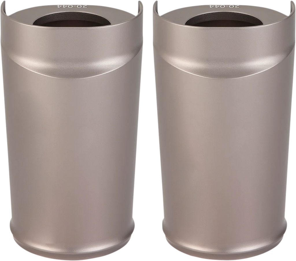 Arlen Ness Fork Boot Cover - Chrome - Smooth 20-036 - Side View