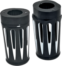 Load image into Gallery viewer, Arlen Ness Fork Boot Covers - Black Anodized - Deep Cut - FLHTD 20-014 - Main Product View