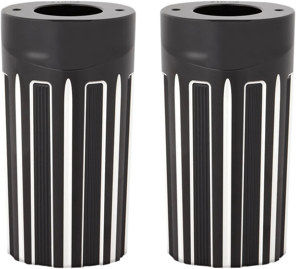 Arlen Ness Fork Boot Covers - Black Anodized - Deep Cut - FLHTD 20-014 - Side View