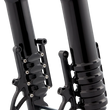 Load image into Gallery viewer, Arlen Ness Fork Legs - 49 mm - Black Anodized - For Custom Radial Mount Brake Caliper 120-003 - Main Product View