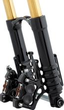 Load image into Gallery viewer, Arlen Ness Fork Legs - 49 mm - Black Anodized - For Custom Radial Mount Brake Caliper 120-003 - Back View