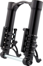 Load image into Gallery viewer, Arlen Ness Fork Legs - 49 mm - Black Anodized - For Custom Radial Mount Brake Caliper 120-003 - Installation View