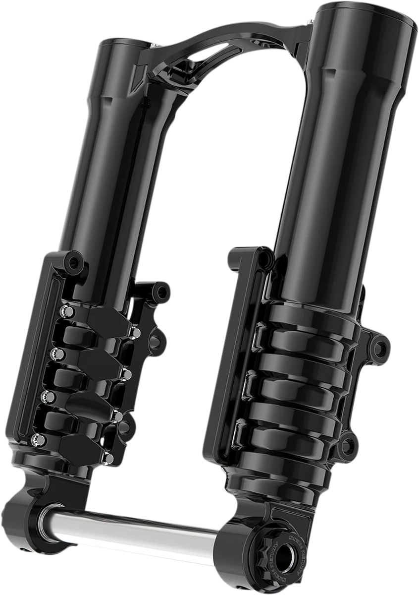Arlen Ness Fork Legs - 49 mm - Black Anodized - For Factory Brake Caliper 120-002 - Side View