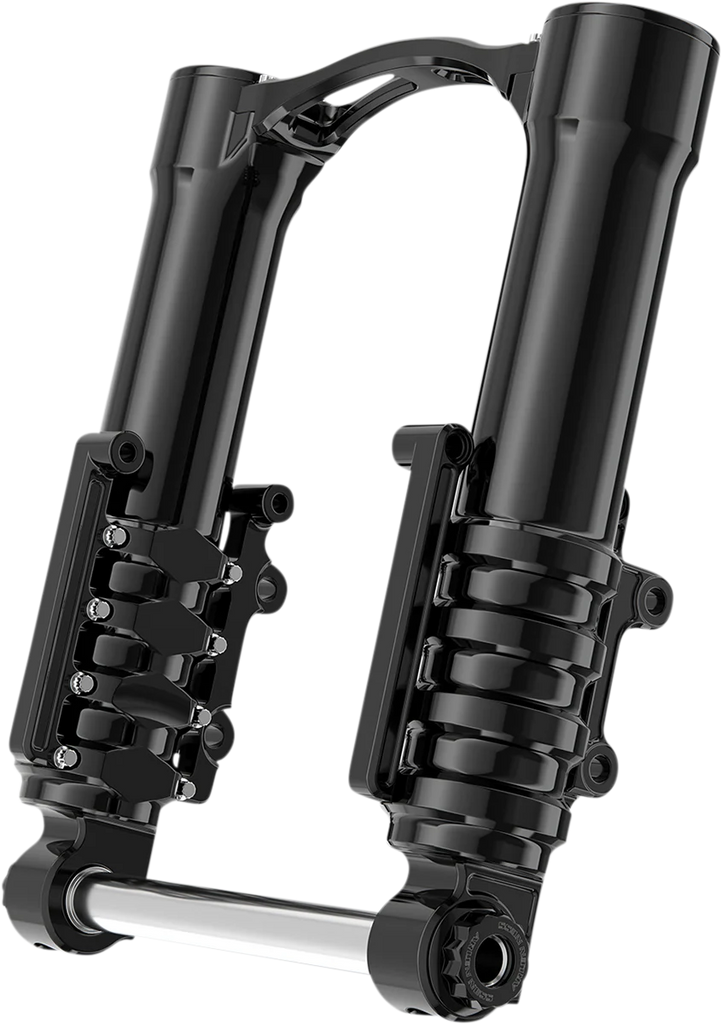 Arlen Ness Fork Legs - 49 mm - Black Anodized - For Factory Brake Caliper 120-002 - Side View