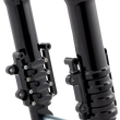 Load image into Gallery viewer, Arlen Ness Fork Legs - 49 mm - Black Anodized - For Factory Brake Caliper 120-002 - Installation View