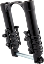 Load image into Gallery viewer, Arlen Ness Fork Legs - 49 mm - Black Anodized - For Factory Brake Caliper 120-002 - Installation View