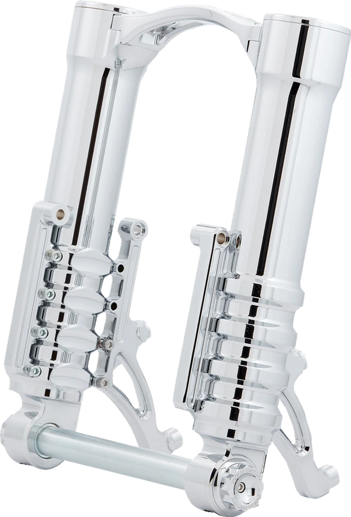 Arlen Ness Fork Legs - 49 mm - Chrome - For Custom Radial Mount Brake Caliper 120-012 - Main Product View