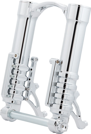 Arlen Ness Fork Legs - 49 mm - Chrome - For Custom Radial Mount Brake Caliper 120-012 - Main Product View