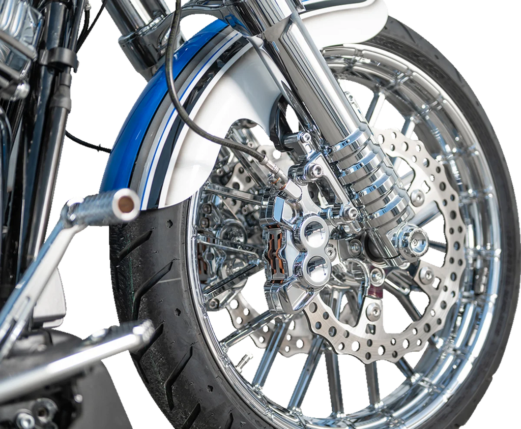 Arlen Ness Fork Legs - 49 mm - Chrome - For Factory Brake Caliper 120-011 - Side View