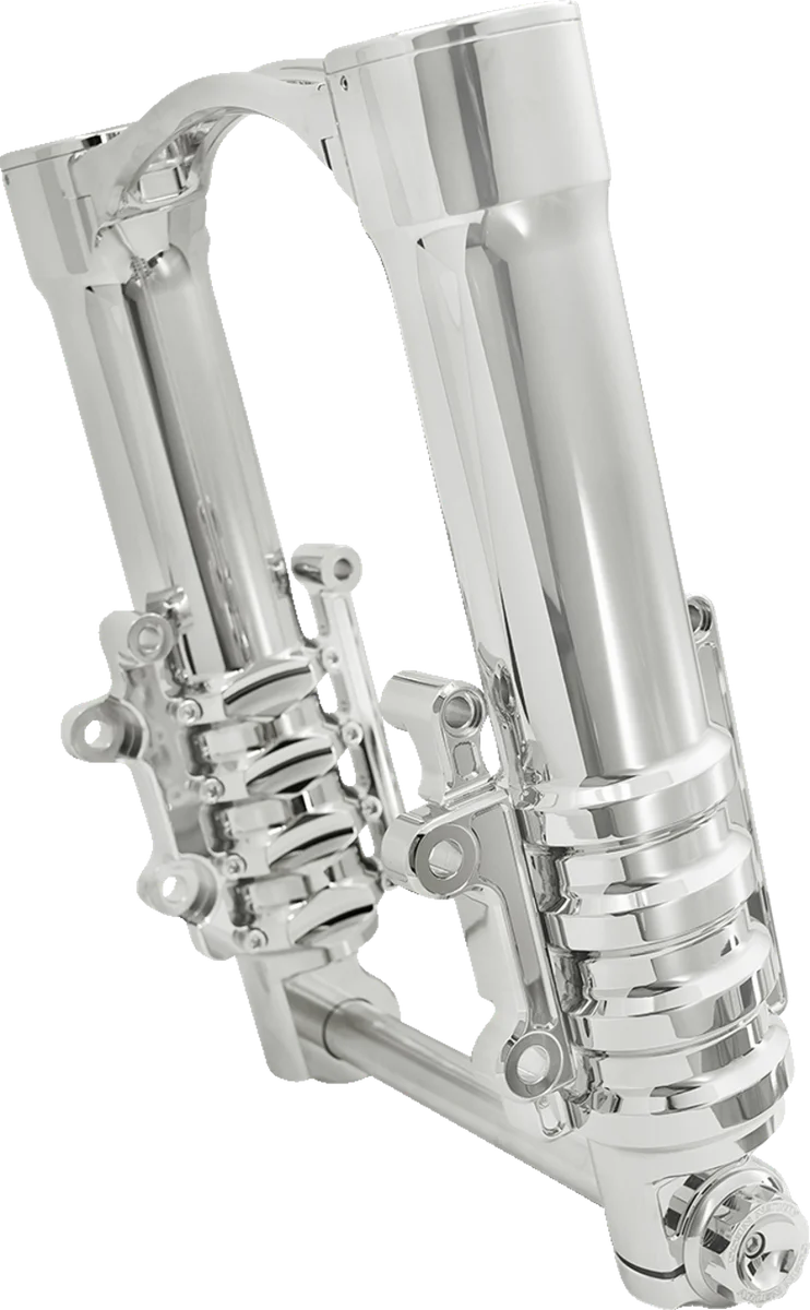 Arlen Ness Fork Legs - 49 mm - Chrome - For Factory Brake Caliper 120-011 - Back View