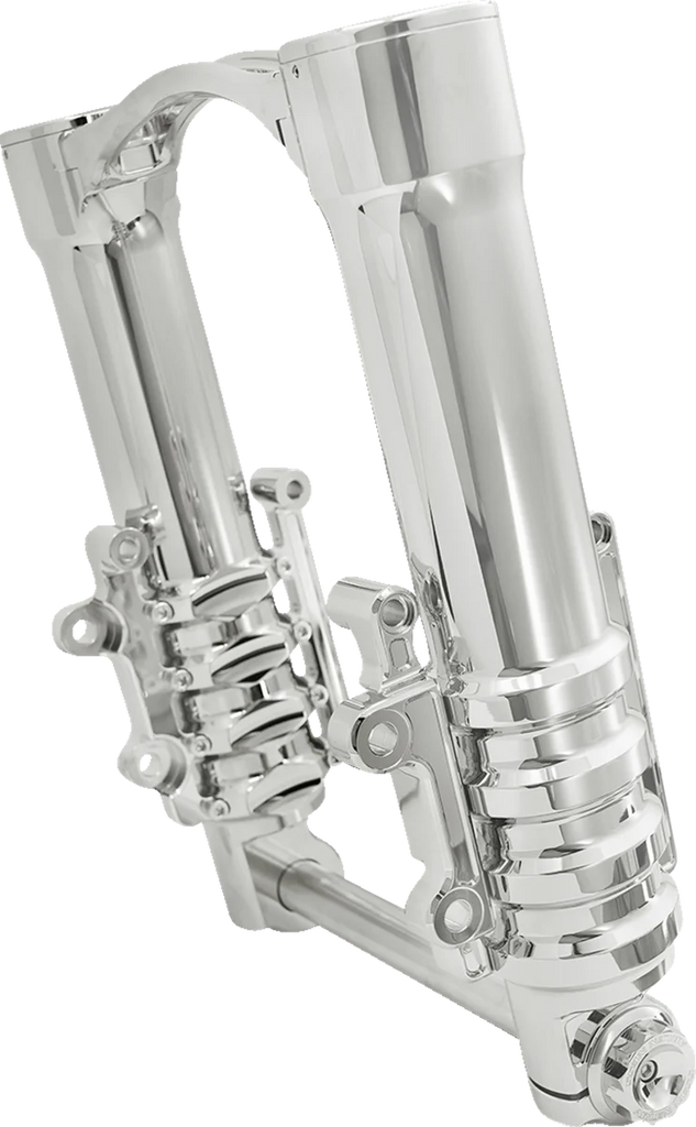 Arlen Ness Fork Legs - 49 mm - Chrome - For Factory Brake Caliper 120-011 - Back View