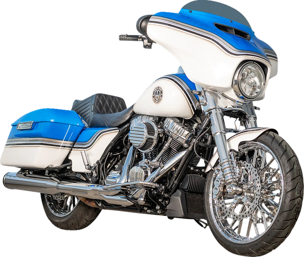 Arlen Ness Fork Legs - 49 mm - Chrome - For Factory Brake Caliper 120-011 - Installation View