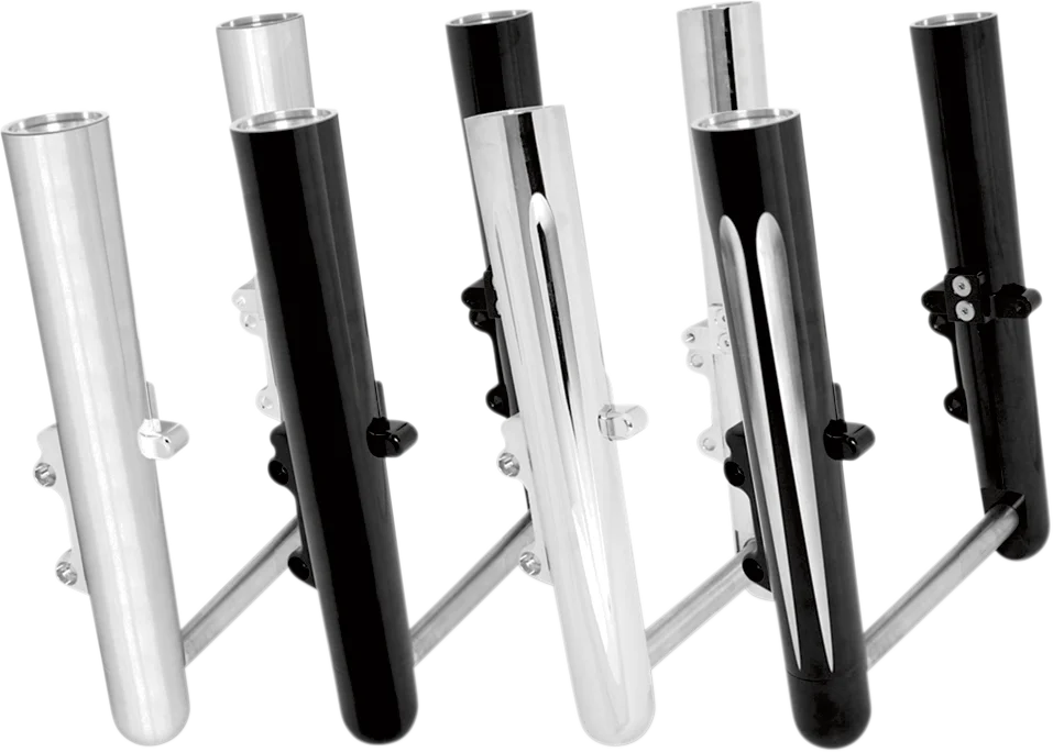 Arlen Ness Fork Legs - Black Anodized - Deep Cut - Dual Disc - '00-'07 FLT 06-513 - Additional View 6