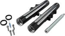 Load image into Gallery viewer, Arlen Ness Fork Legs - Black Anodized - Deep Cut - Dual Disc - '08-'13 FLT 06-511 - Main Product View