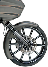 Load image into Gallery viewer, Arlen Ness Fork Legs - Black Anodized - Deep Cut - Dual Disc - '08-'13 FLT 06-511 - Side View