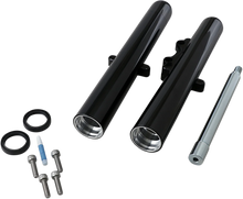 Load image into Gallery viewer, Arlen Ness Fork Legs - Black Anodized - Hot Legs - Custom Single Disc - Smooth - '08-'13 06-521 - Main Product View