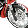 Load image into Gallery viewer, Arlen Ness Fork Legs - Black Anodized - Hot Legs - Custom Single Disc - Smooth 40-511 - Side View