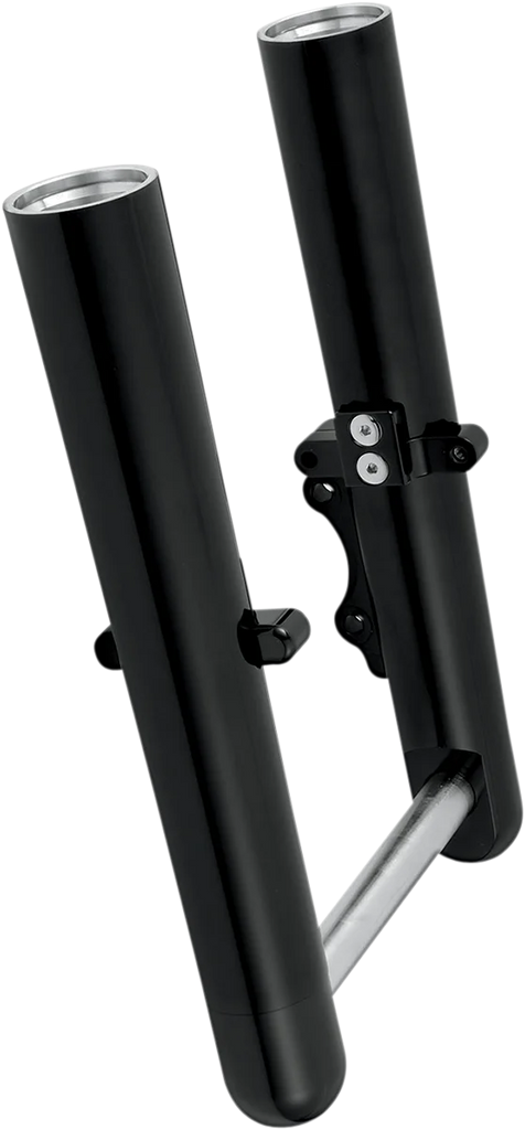 Arlen Ness Fork Legs - Black Anodized - Smooth - Dual Disc - '08-'13 FLT 06-502 - Main Product View