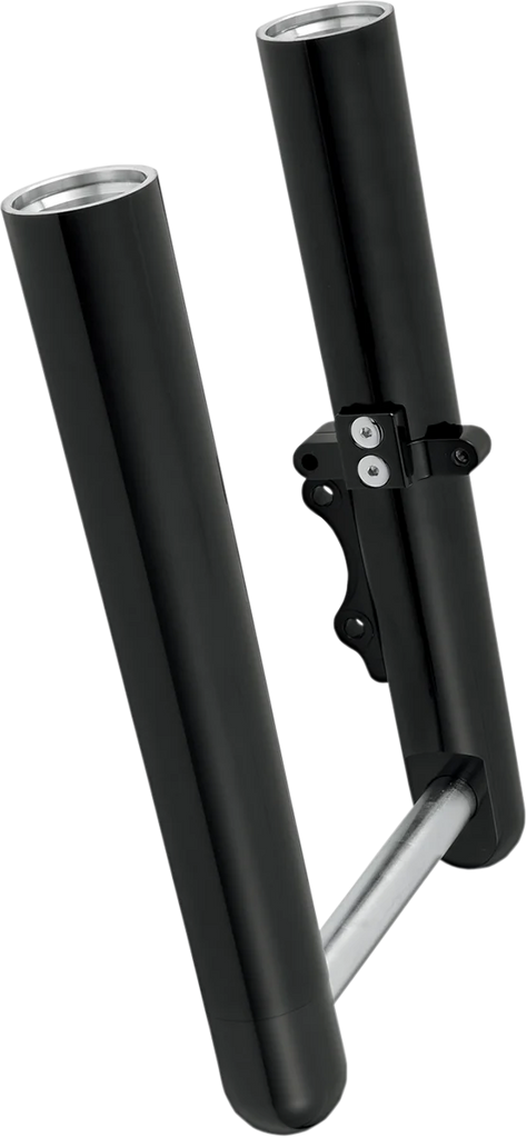 Arlen Ness Fork Legs - Black Anodized - Smooth - Dual Disc 40-513 - Main Product View