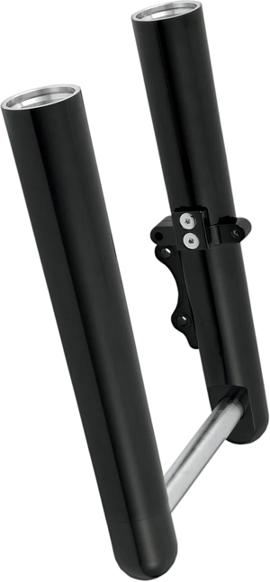 Arlen Ness Fork Legs - Black Anodized - Smooth - Dual Disc 40-513 - Main Product View