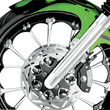 Load image into Gallery viewer, Arlen Ness Fork Legs - Chrome - Deep Cut - Dual Disc - Deep Cut - '08-'13 FLT 06-510 - Side View