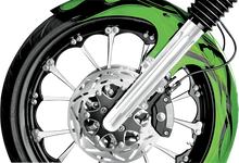 Load image into Gallery viewer, Arlen Ness Fork Legs - Chrome - Deep Cut - Dual Disc - Deep Cut - '08-'13 FLT 06-510 - Side View
