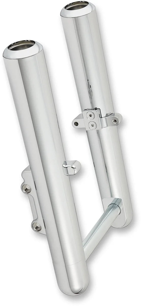 Arlen Ness Fork Legs - Chrome - Hot Legs - Custom Single Disc - Smooth - '08-'13 06-520 - Side View