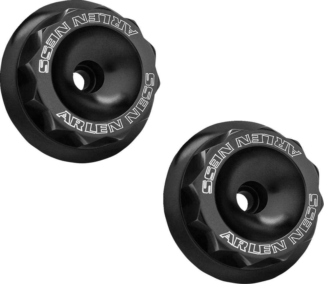 Arlen Ness Fork Nut Cover - Chrome - Side View