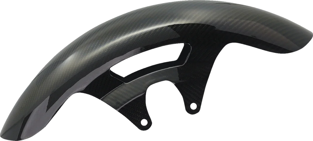 Arlen Ness Front Fender - Cafe - 19" - Black 210-010 - Side View
